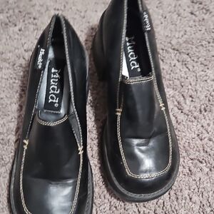 Mudd Black Leather Loafers